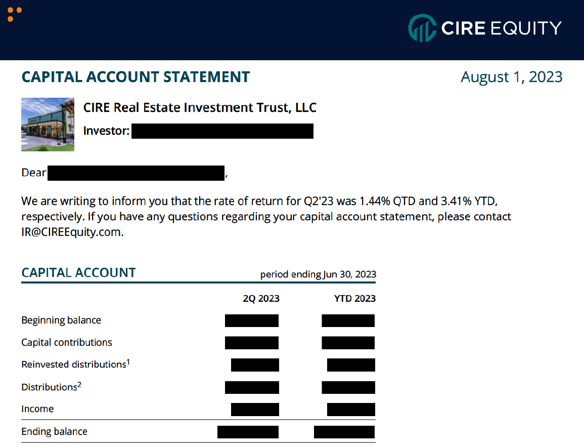 Capital Account Statement Capital Account Statement